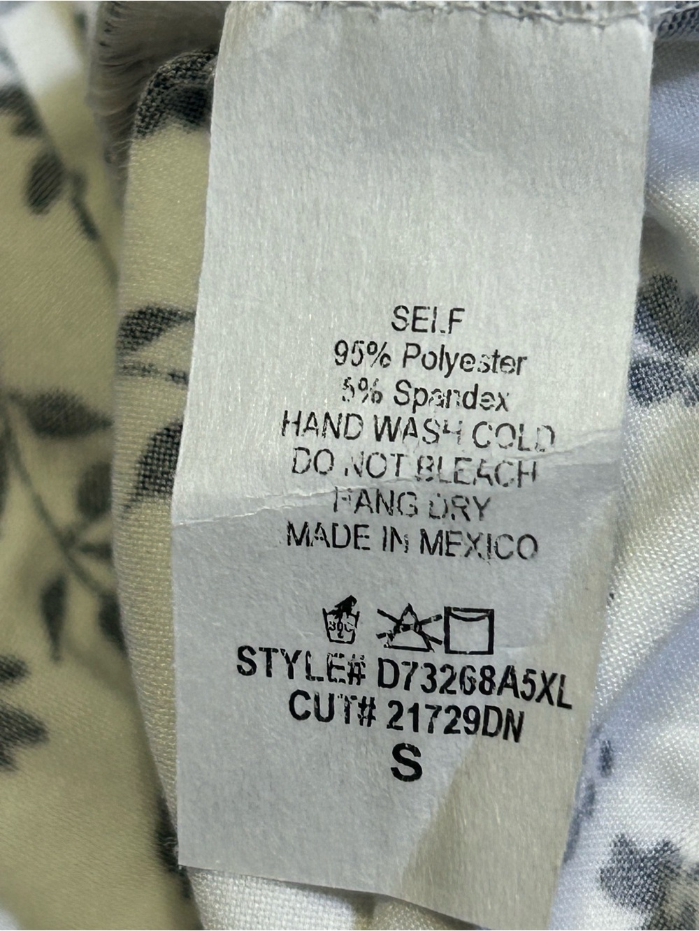 NWT White Birch Ivory Black Floral Sleeveless Dress Built-In Shorts Size S - Picture 10 of 11